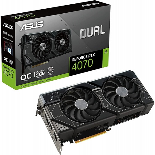 GRAPHICS CARD ASUS DUAL GeFORCE RTX 4070 OC EDITION 12GB GDDR6X (90YV0IZ2-M0NA00)